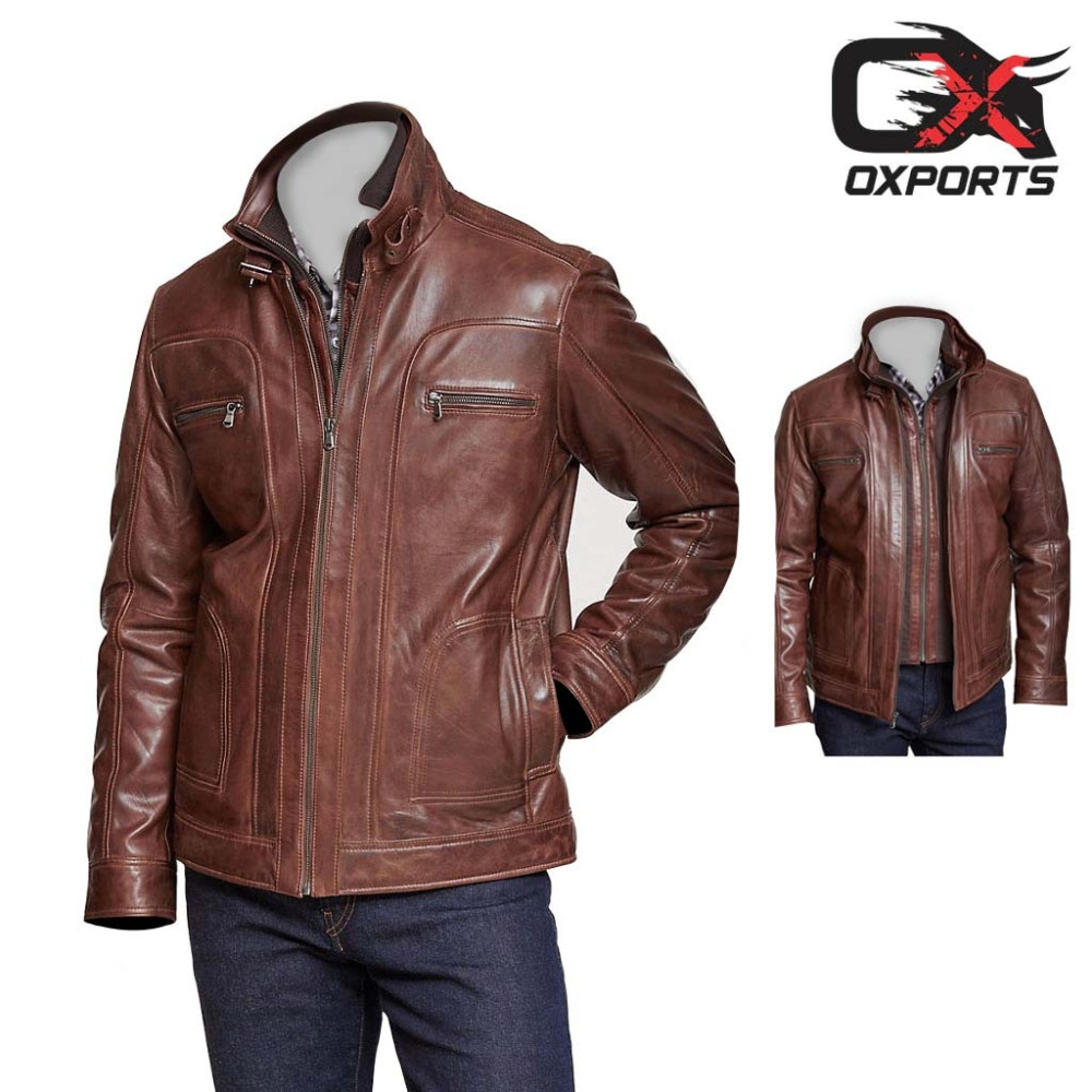 Madrid Bomber Leather Jacket