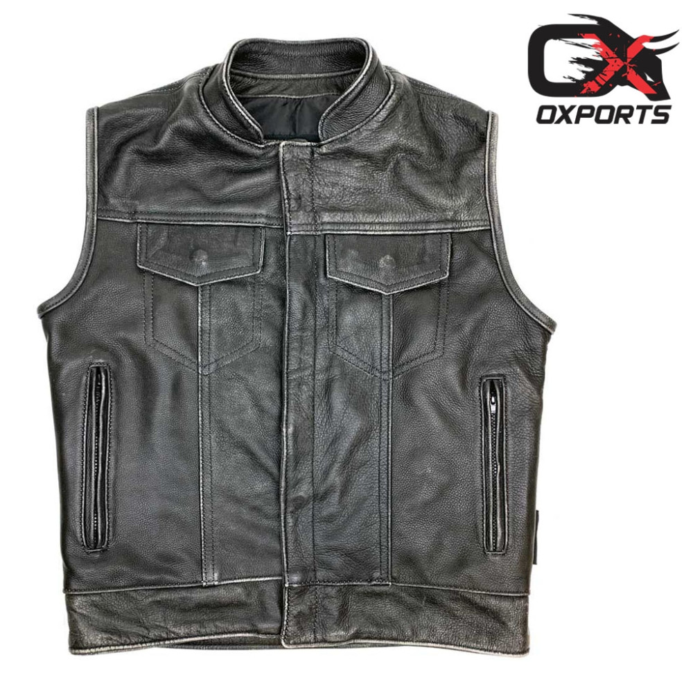 Furka Pass Motorcycle Leather Vest