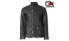 Men Black vin Leather Blazer