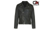 Miami Black Leather Biker Jacket