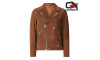 Minneapolis Brown Suede Biker Jacket