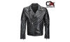Museum Black Biker Leather Jacket