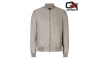 Orkney Smoke Embers Leather Bomber Jacket