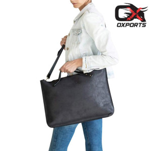 Leather Tote Bag, Laptop bag, women and men bag Mile