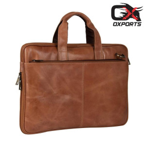 Unisex Genuine Leather Laptop Bag