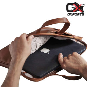 Personalized Leather Laptop Briefcase