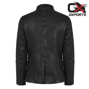 Black Vin Leather Blazer