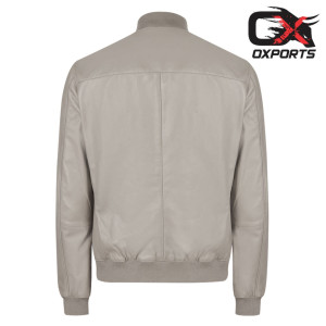 Orkney Smoke Embers Leather Bomber Jacket