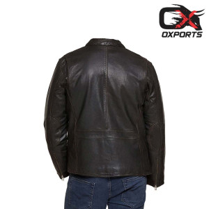 Retro Motocross Goatskin Leather Jacket