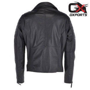 Rovaniemi Vintage Black Biker Leather Jacket
