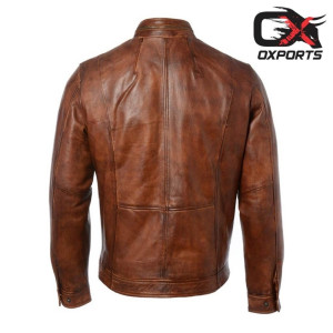 Strasbourg Tan Leather Jacket 